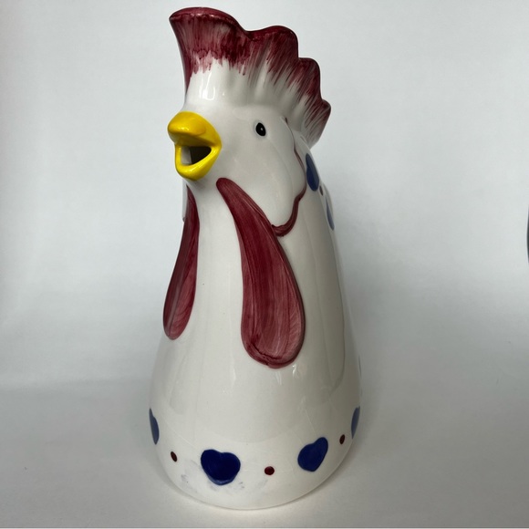 Vintage Hen Ceramic Hand Painted Pitcher FWC Made In Thailand - Picture 2 of 15